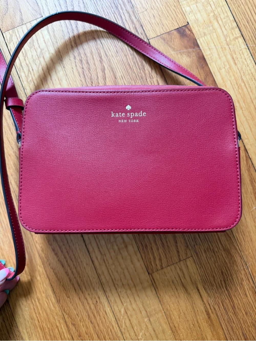 kate spade Red Leather Crossbody Camera Bag